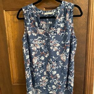 Sleeveless Floral top- Size L